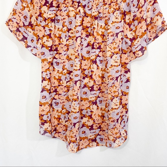 Madewell Smocked Mockneck Top in Floral Breeze - Picture 10 of 13